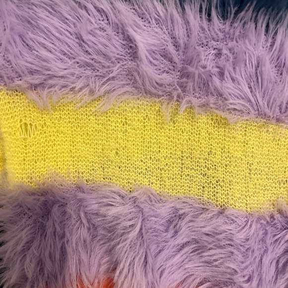 Kimchi Cropped Eyelash Sweater Colorful - Picture 3 of 5